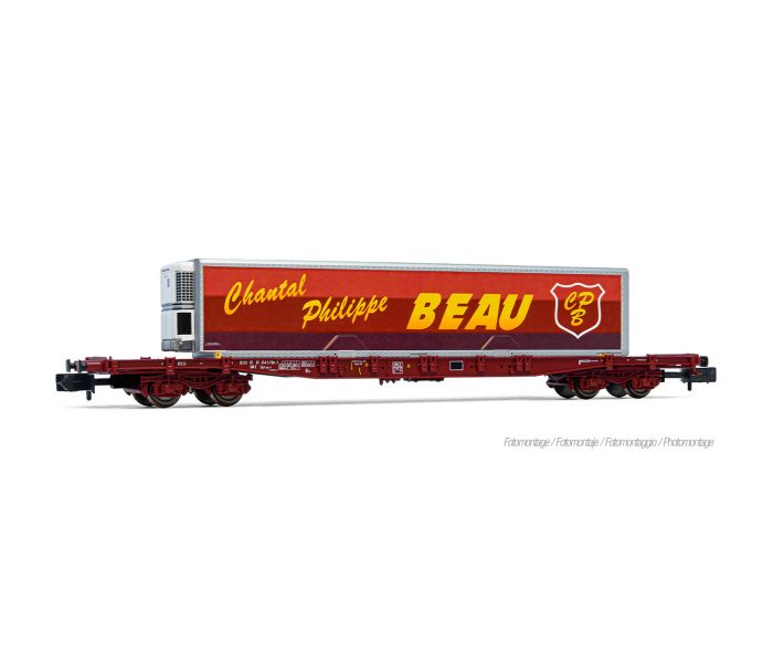 Touax S70 Flat Wagon w/Chantal Phillipe Beau Container VI