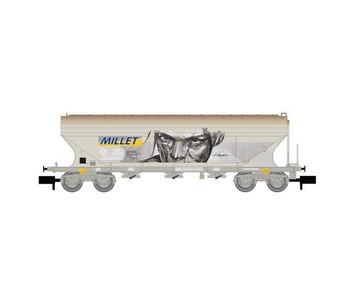 MISA Millet Flat Sided Hopper Wagon w/Graffiti V