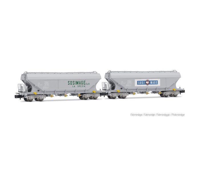 FS Sosimage Flat Sided Hopper Wagon Set (2) IV