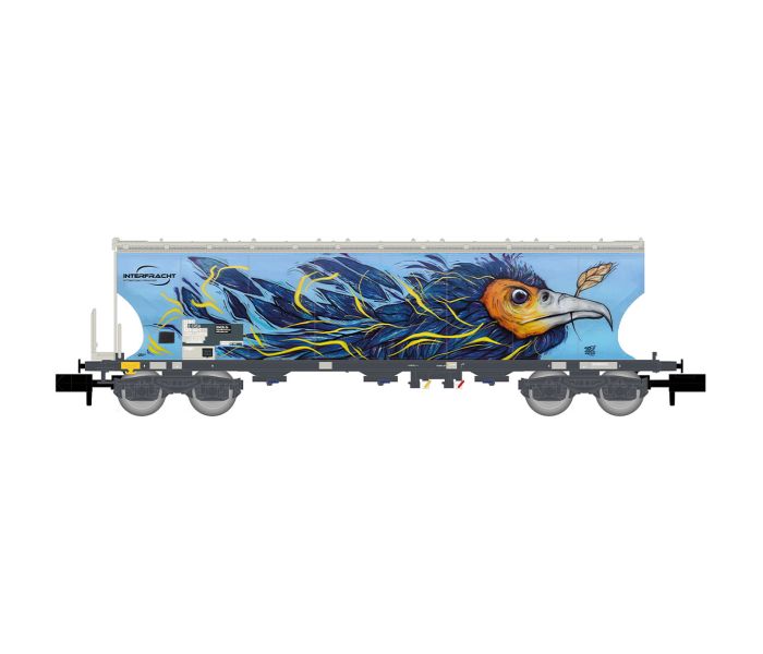 ERSA Interfracht Round Sided Cereal Wagon w/Graffiti VI