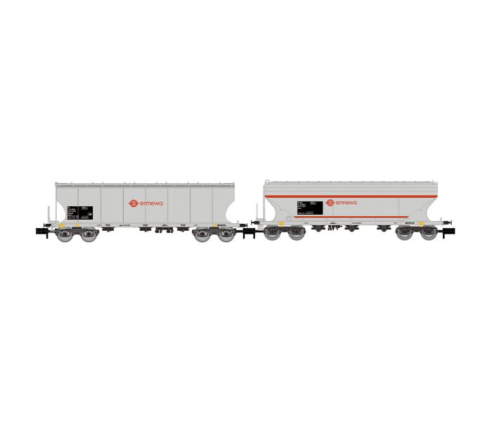 RENFE Ermewa Round/Flat Sided Hopper Wagon Set (2) VI