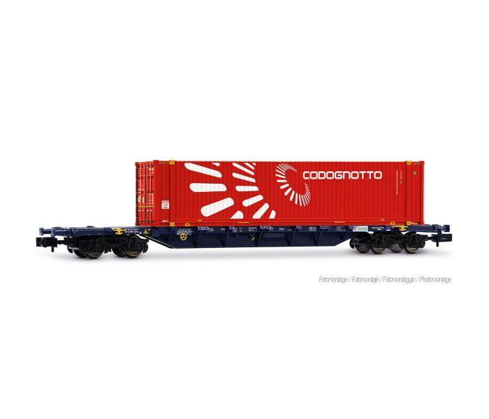 Mercitalia Sgnss Flat Wagon w/Codognotto Container Load VI