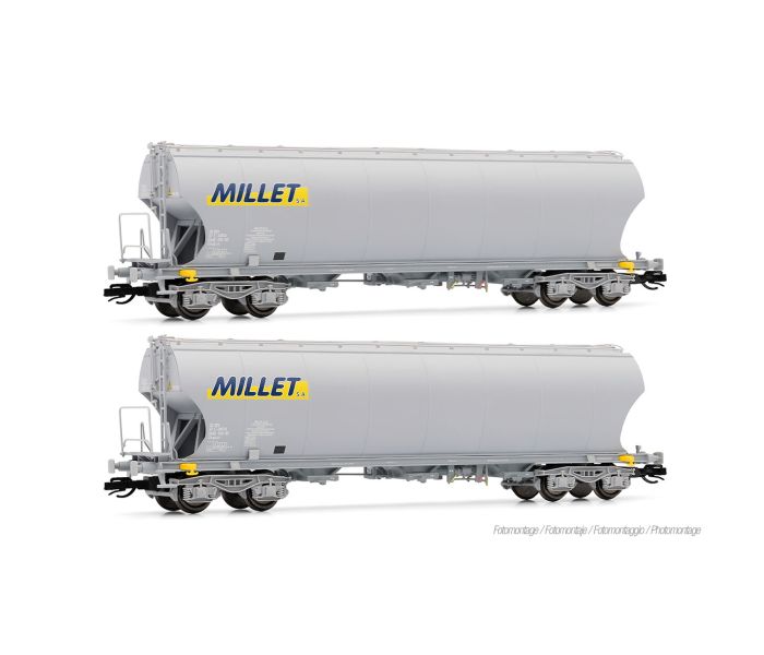 MISA Millet Round Sided Hopper Wagon Set (2) VI