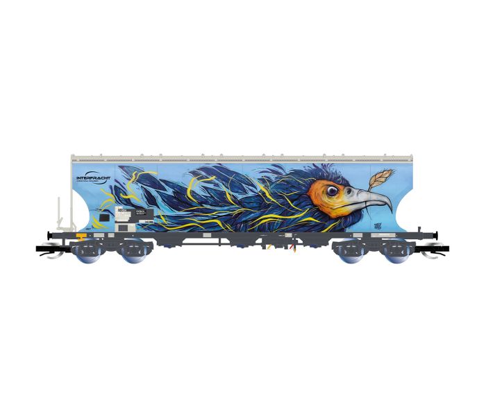 ERSA Interfracht Round Sided Cereal Wagon w/Graffiti VI
