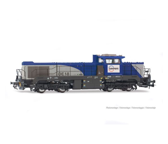 Europorte DE18 Diesel Locomotive Silver/Blue VI