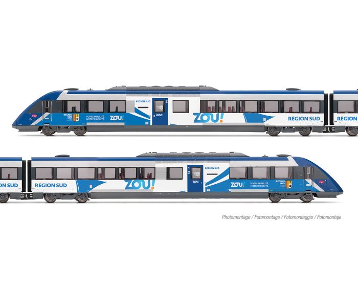 SNCF X 72500 Paca Zou 2 Car DMU V (DCC-Sound)