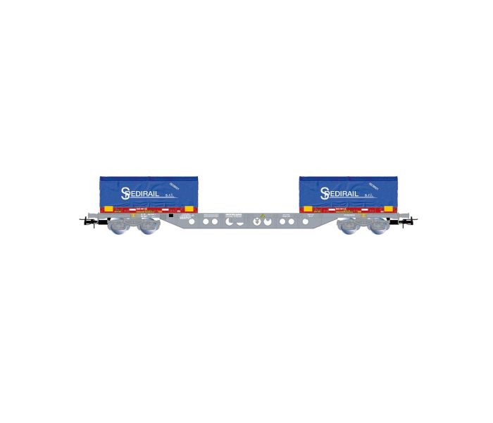 SNCF Sgss Flat Wagon w/2x20' Spedirail Container Load V