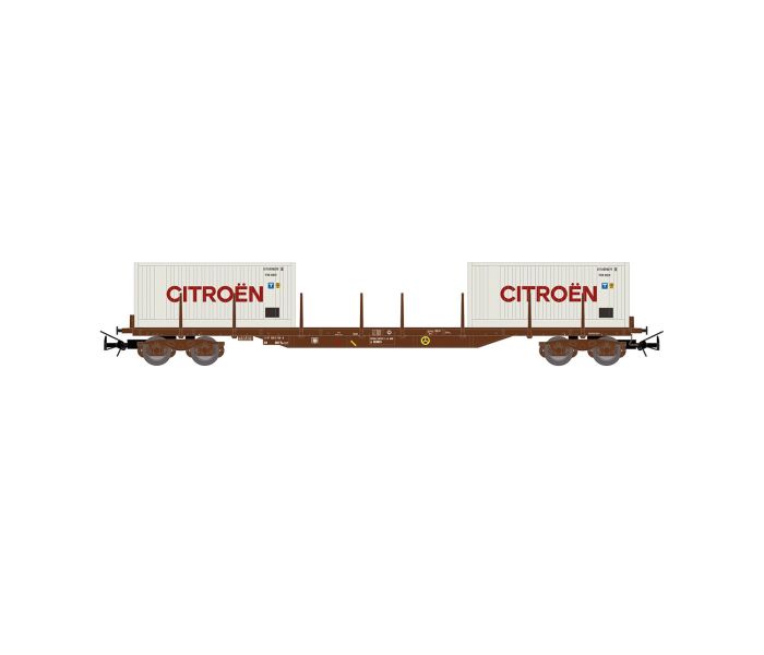 SNCF Rs Stake Wagon w/2x20' Citroen Container Load IV