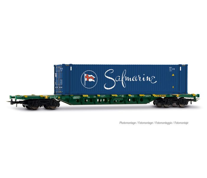 Cemat Sgnss Wagon w/Safmarine Container Load VI