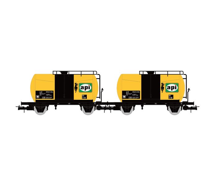 FS Api 2 Axle Tank Wagon Set Yellow (2) IV