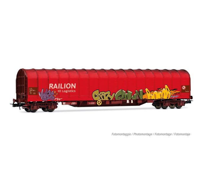 Railion DB Logistics Rils Tarpaulin Wagon w/Graffiti V