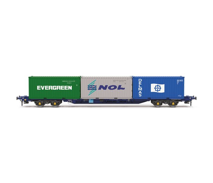 KFA Flat Wagon Touax w/3x20' Container Load