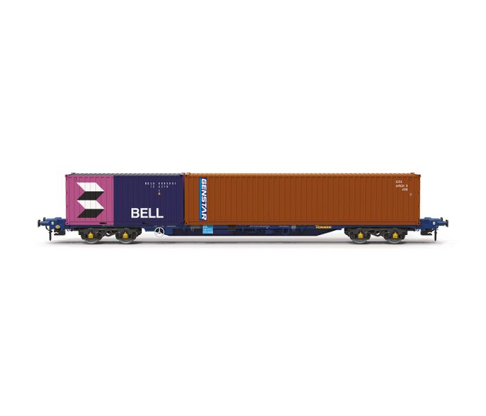 Touax KFA Container Wagon w/2xContainers Load