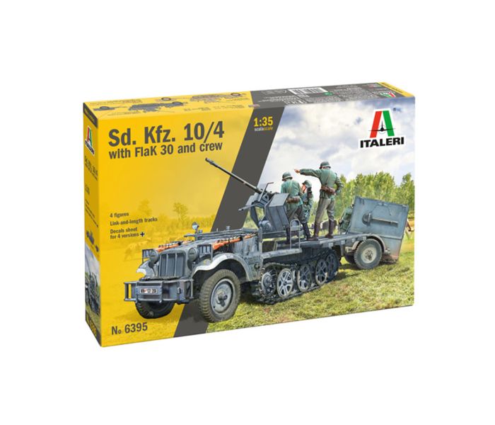German Sd.Kfz 10/4 w/Flak 30 & Crew (1:35 Scale)