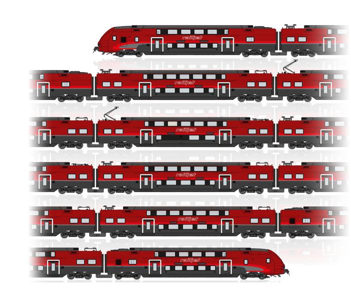 OBB Railjet Rh4706 KISS 6 Car EMU VI