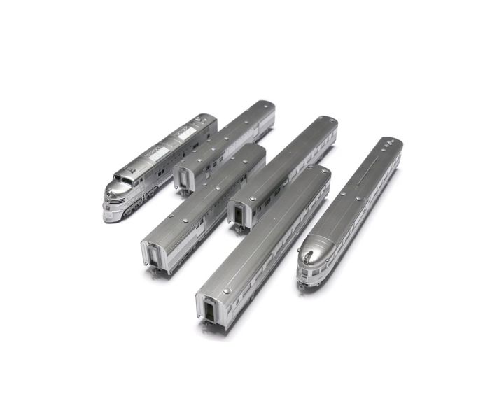 CB&Q EMD E5A/Silver Streak Zephyr Train Pack (DCC-Fitted)-Kato-106