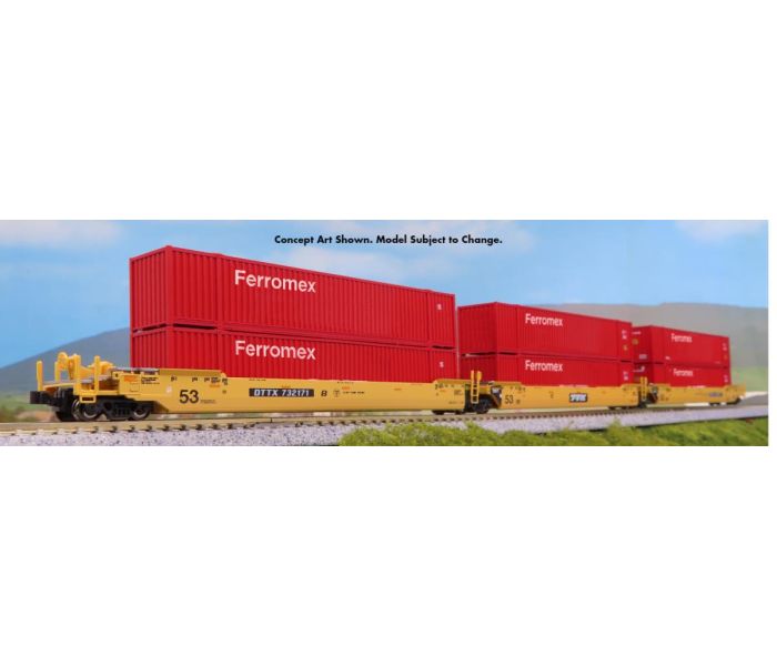 Gunderson MAXI-IV 3 Unit Car TTX 732335 Ferromex Containers