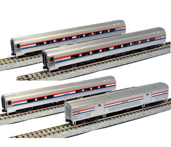 Amfleet I Coach Set (4) Amtrak PhIII