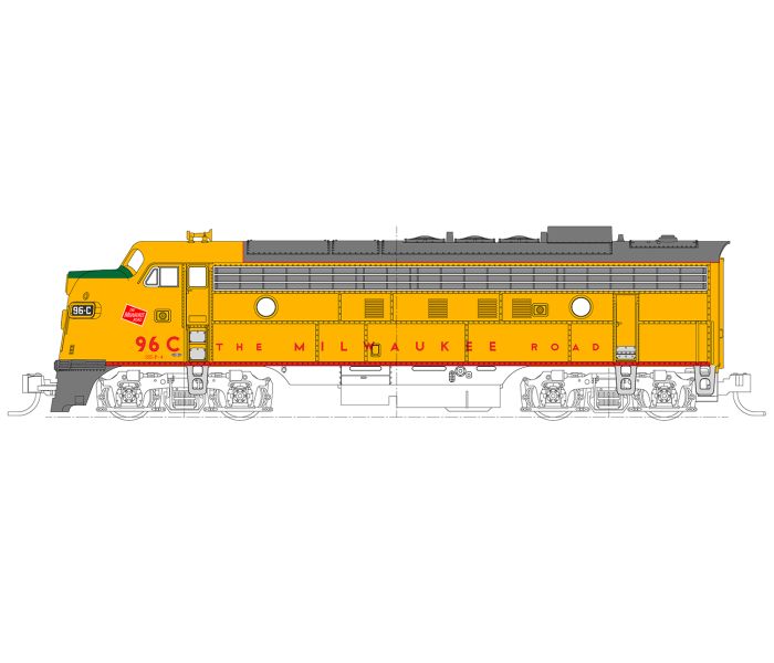 FP7 EMD 96C Milwaukee Road Post-1955