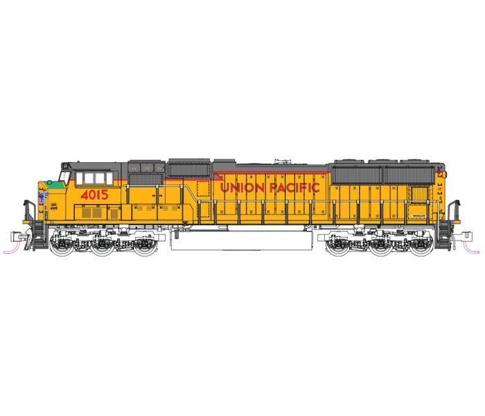 EMD SD70M Flat Radiator UP Excursion 4015 (DCC-Fitted)