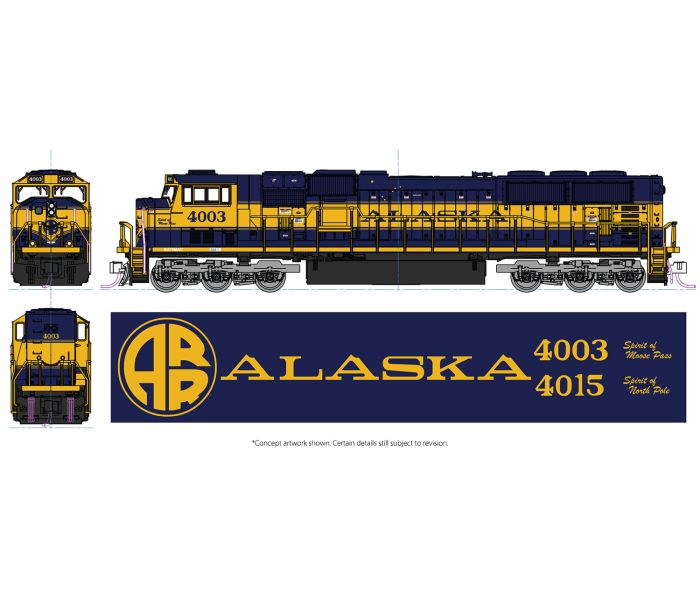 EMD SD70MAC Alaska Railroad 100yrs 4328