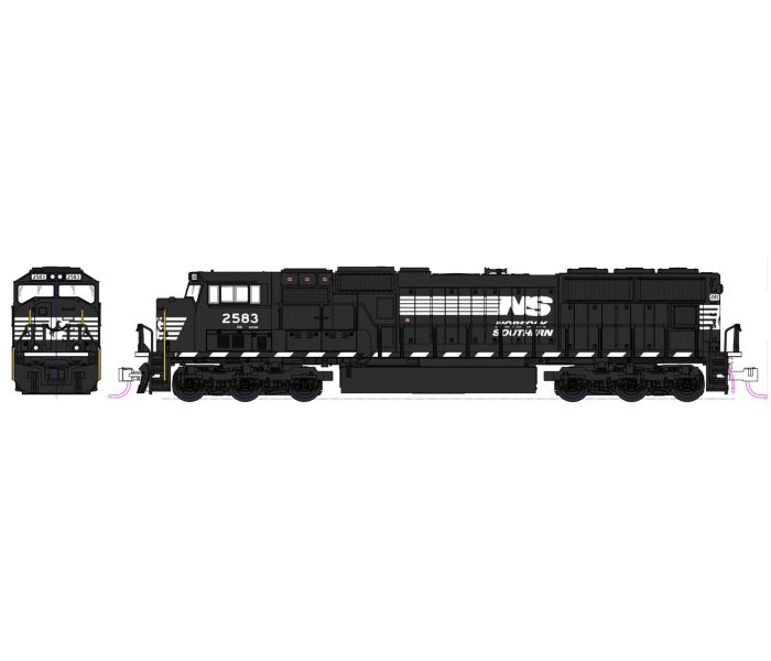 EMD SD70M Flat Radiator Norfolk Southern 2586