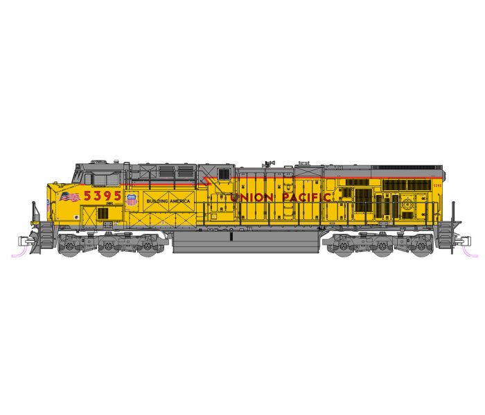 ES44AC Loco Union Pacific 5395 Nose Flags (DCC-Sound)