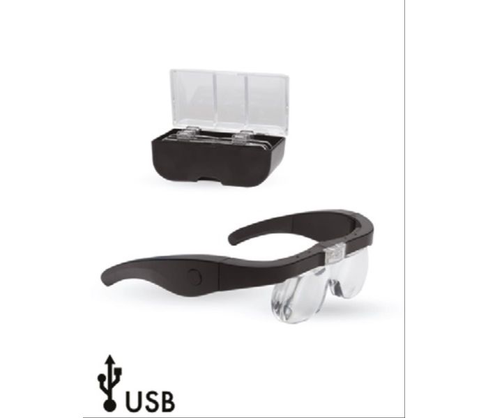 Pro LED Magnifier Glasses with 4 Lenses
