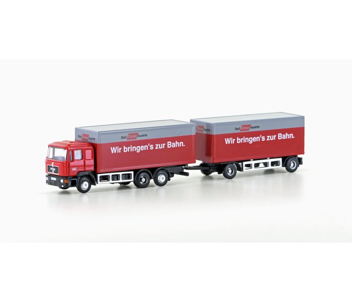 MAN F90 3 Axle Double Trailer Rail Cargo Austria