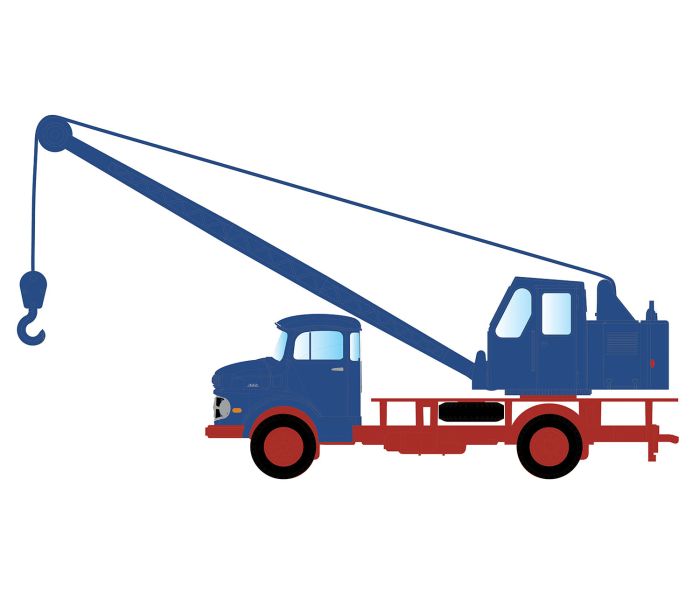 MB L322 Fuchs Mobile Crane Blue/Red