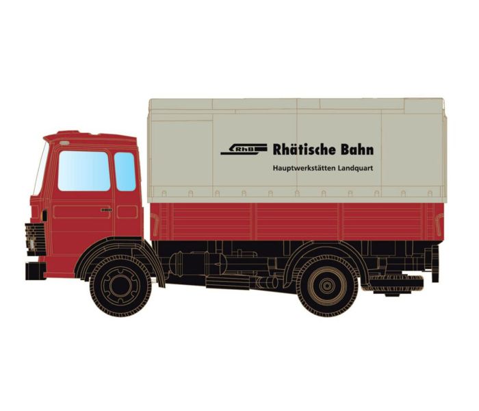 Magirus MK 130MB Flatbed & Tarpaulin RhB (CH)