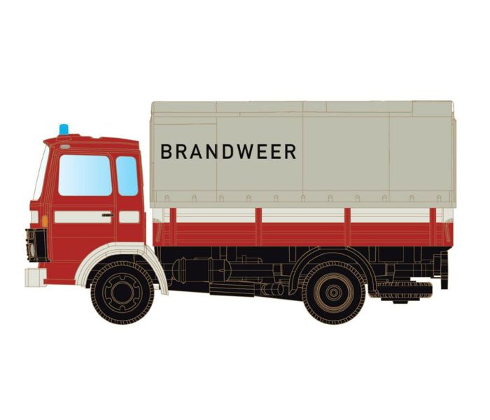 DAF 900 Flatbed & Tarpaulin Brandweer (NL)