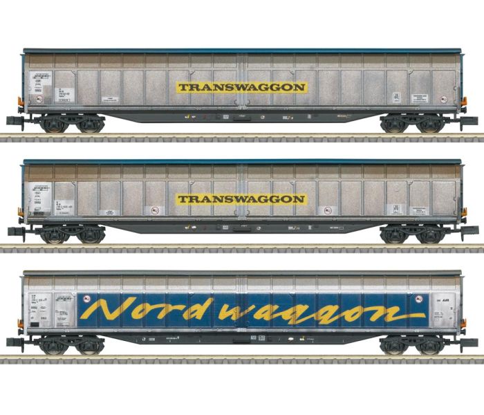Transwaggon Habins Sliding Wall Wagon Set(3) Weathered V
