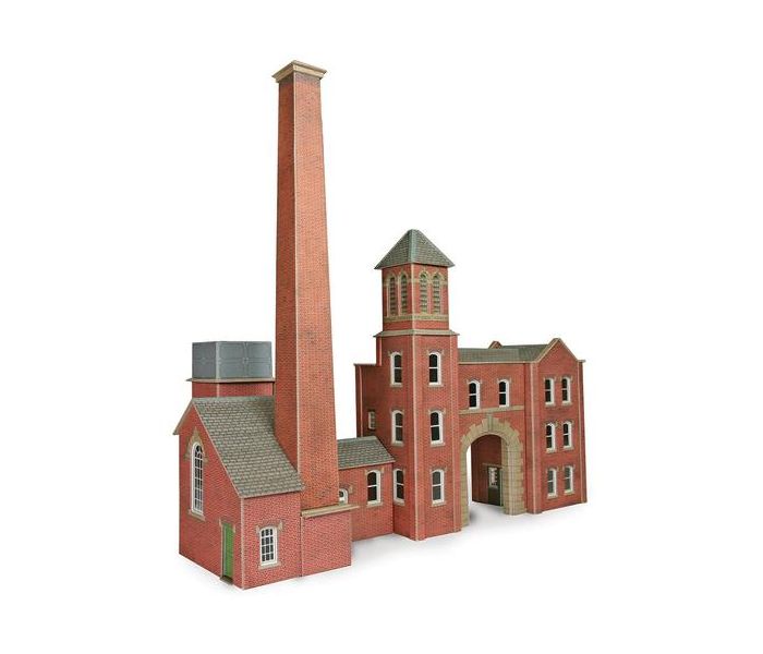 Boilerhouse with Chimney and Factory Entrance Card Kit