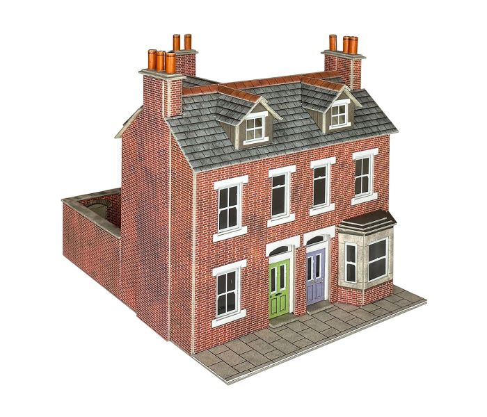 Brick Terraced Houses Card Kit
