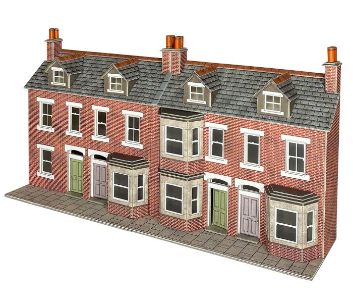 Brick Terraced House Fronts Card Kit