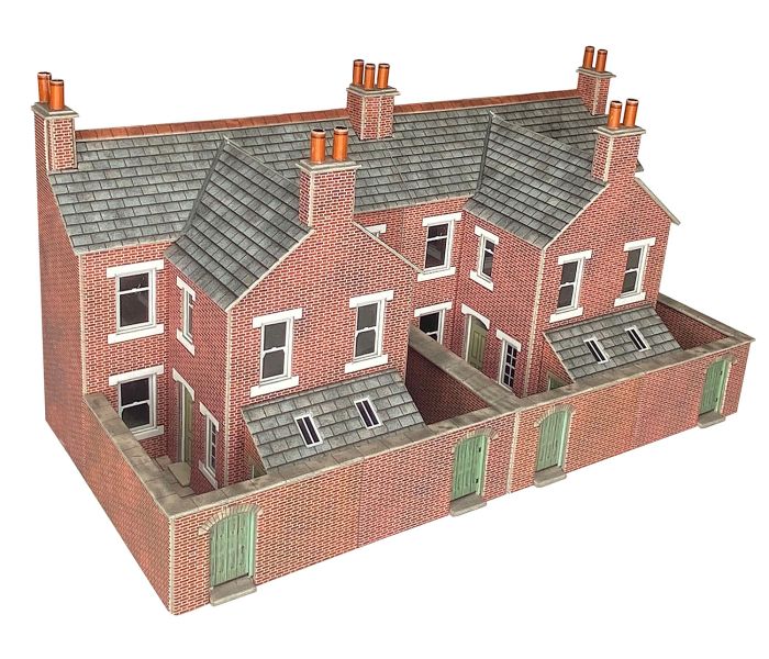Brick Terraced House Backs Card Kit