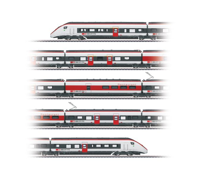 SBB RABe 501 022 Giruno 5 Car EMU VI (~AC-Sound)
