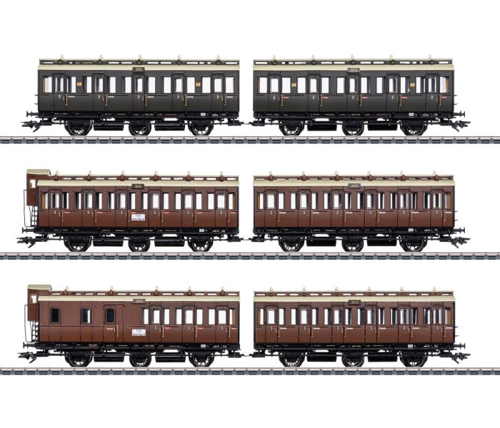 KPEV Compartment Coach Set (3 x Pairs) I