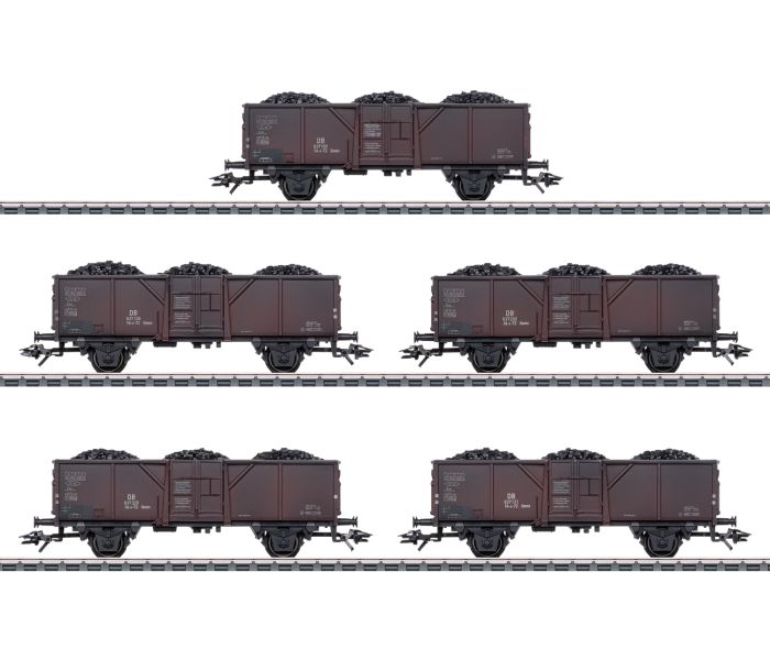 DB Fd-z-72 Ommv Open Wagon w/Coal Load Set (5) III
