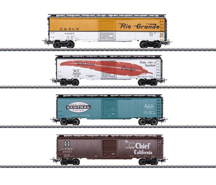 Retro American Tin Plate Wagon Set (4) III