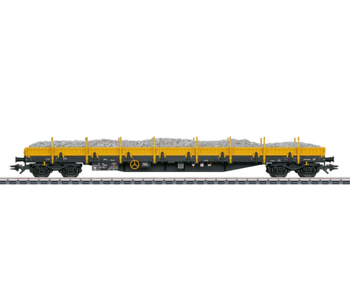OnRail Res Low Sided Bogie Wagon w/Ballast Load VI