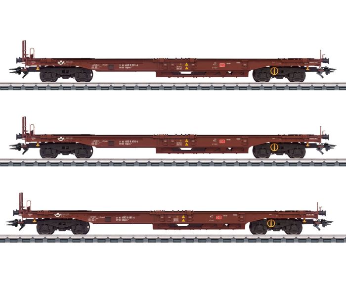 DBAG Sdgkms707 Bogie Flat Wagon Set (3) V