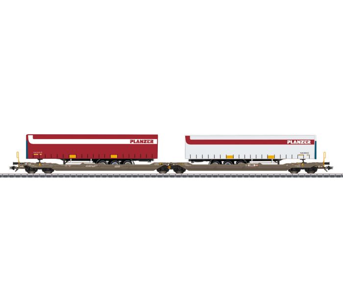 Hupac Sdggmrss (T3000e) Dbl Pocket Wagon Planzer Load VI