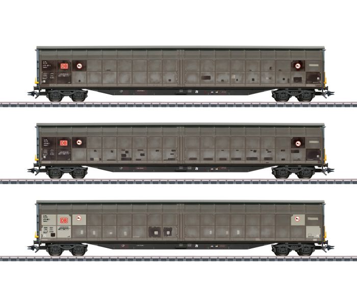 DB Cargo Habbins354 Sliding Wall Weathered Van Set (3) VI