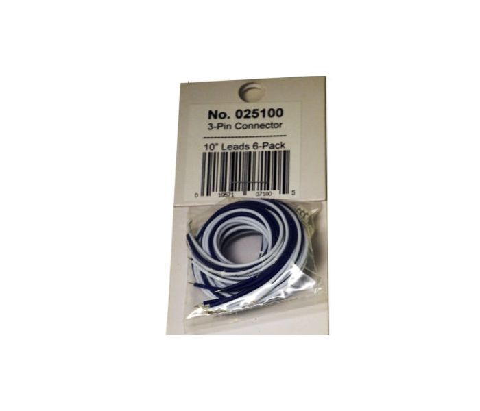 Light Genie 3 Pin Mini Male Connector with Leads (6)
