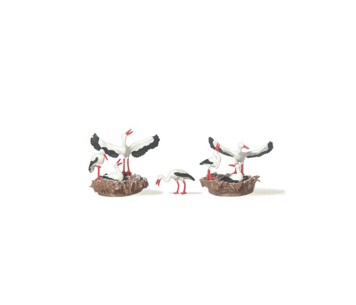 Storks with Nests (2) Figure Set