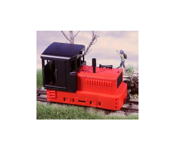 Plymouth Diesel Loco Black Cab/Red Chassis & Hood