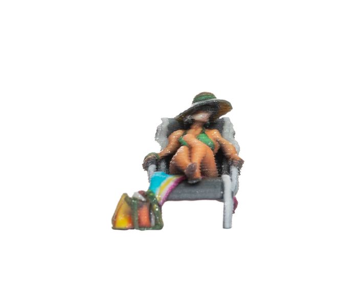 Woman on a Sun Lounger 3D Master Figure