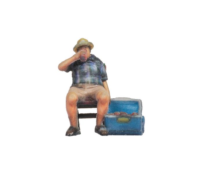 Man on a Folding Chair 3D Master Figure